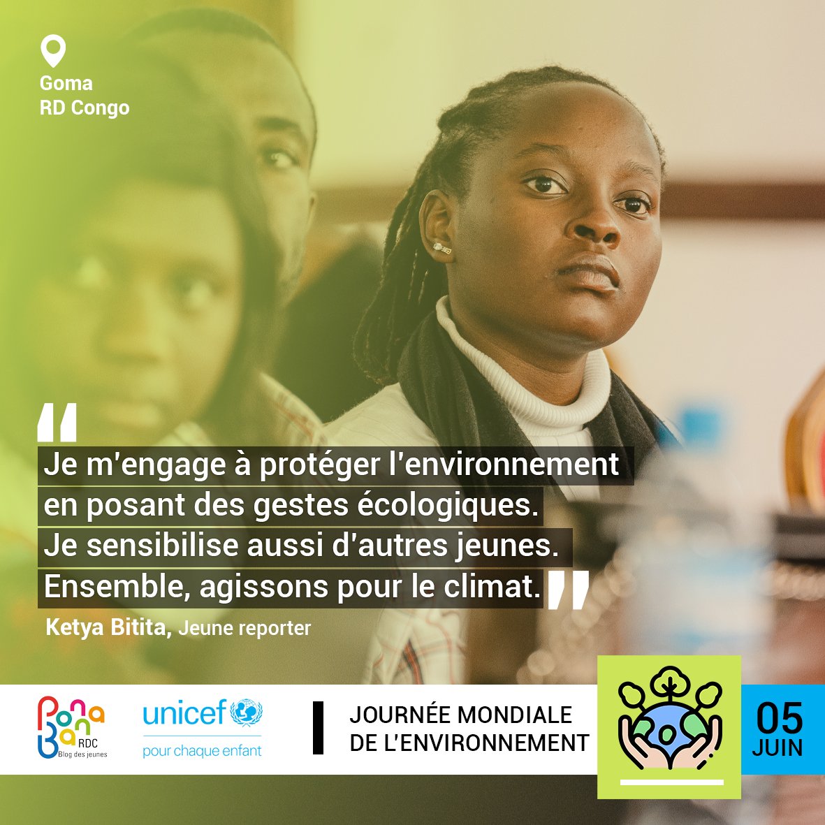 La sauvegarde de l'#Environnement est une question d'#engagement de tous et de #chacun. Un choix ! Agissons MAINTENANT !!! #Journeemondialedelenvironnement2024 #Jeunesseengagee #PourLaNature
