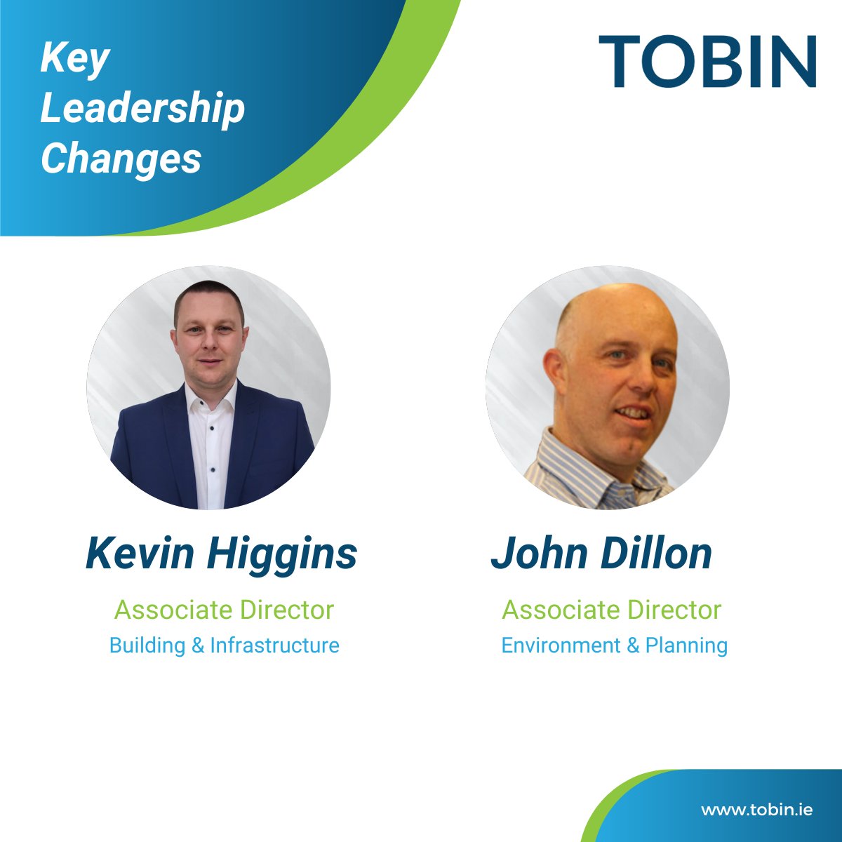 TOBINengineers's tweet photo. @TOBIN1952 is thrilled to share the recent important updates within our Senior Management Team. We are pleased to announce the promotions of Kevin and John to the role of Associate Director. They have both exhibited remarkable leadership throughout their careers! 

#teamTOBIN https://t.co/mloB1u09pl