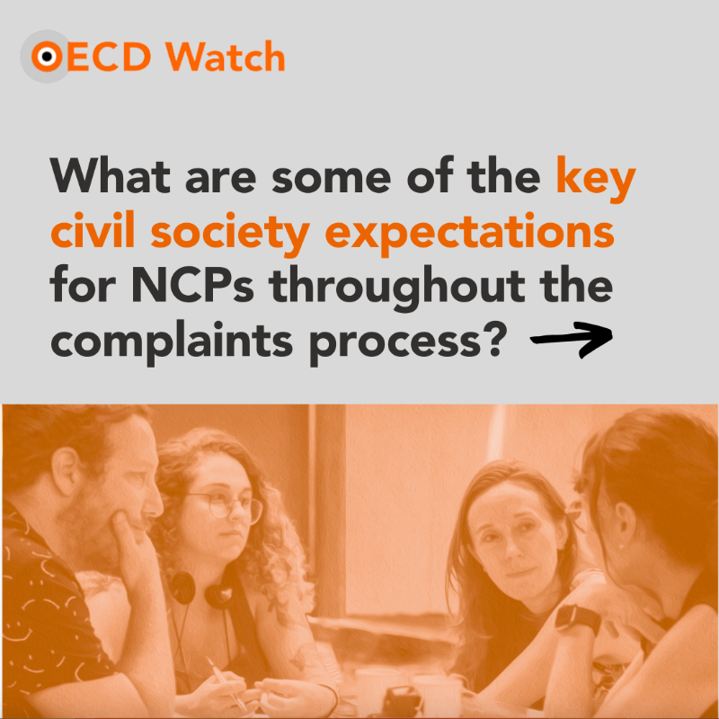 OECDwatch's tweet photo. 💡What must NCPs ensure during the complaint process? NCPs handle complaints of business non-compliance to OECD Guidelines &amp; promote these standards. They must meet effectiveness criteria &amp; follow recommendations, though many fall short.
See our explainer &amp; stay tuned for more!👇