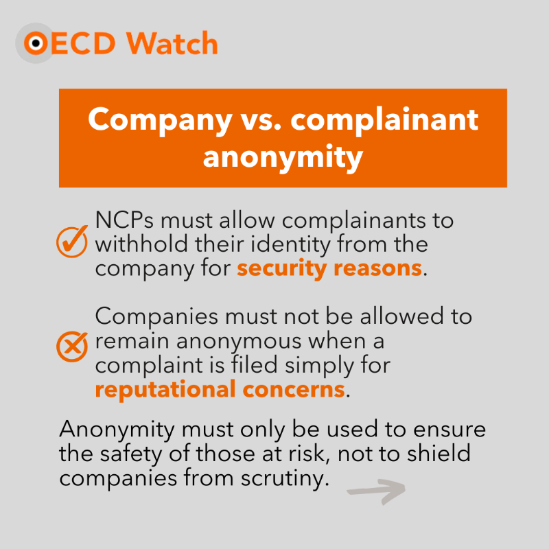 OECDwatch's tweet photo. 💡What must NCPs ensure during the complaint process? NCPs handle complaints of business non-compliance to OECD Guidelines &amp; promote these standards. They must meet effectiveness criteria &amp; follow recommendations, though many fall short.
See our explainer &amp; stay tuned for more!👇