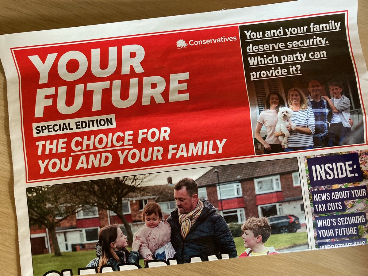 This just dropped through my letterbox.
Conservatives trying so hard not to look like Conservatives that they are even using Labour's corporate colour in the masthead!
Love the fact it's a "special edition" as well.
So special we've never had one before...
Is it election time? 🤔