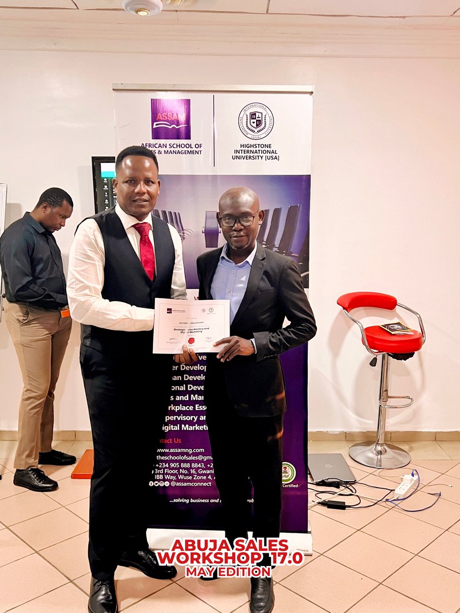 assamconnect_'s tweet photo. Congratulations to our amazing participants. We're proud to empower your sales journeys. Do you want your team to achieve similar success ? Join our JUNE Abuja Sales &amp; Digital Marketing Workshop!
Register now, seats are going fast! 
#WorldEnvironmentDay‌ #Nigerians #BREAKINGNEWS https://t.co/WmivV5xd08