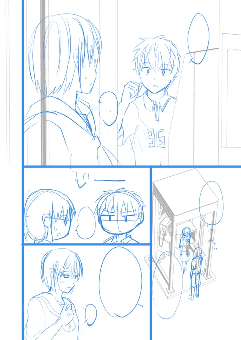 3話分たまったら投稿する予定の漫画
…の下描き中です 