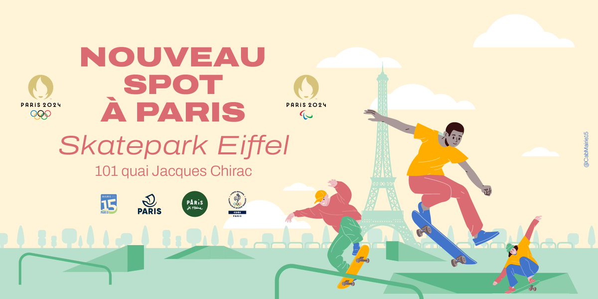 ParisJeTaime's tweet photo. RDV jeudi 6 juin à 18h30 autour d'une démonstration de skate à #SPOT24 pour découvrir ce nouvel espace de glisse ! https://t.co/2WJBKrqwpe