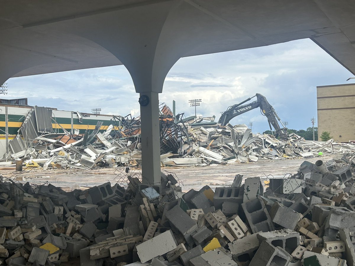 Good morning, Vikings…demolition has begun to make way for the last phase of construction on our new building!
