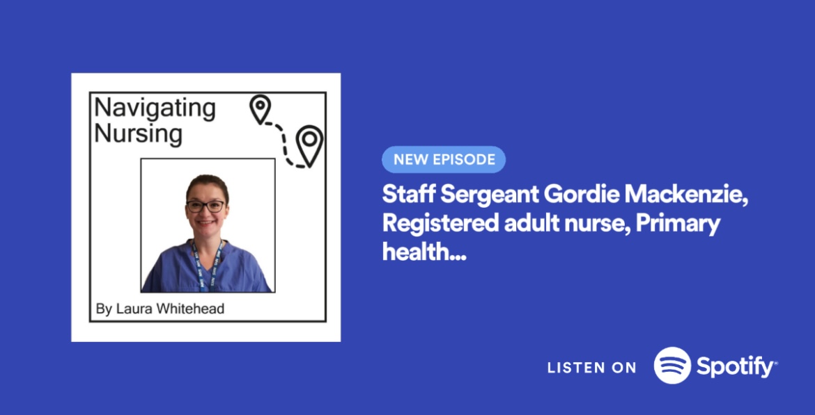 Laura Whitehead (@laurawh56878961) on Twitter photo New episode out now on #navigatingnursing with Staff Sgt Mackenzie #nurse #registerednurse #DefenceNursing #Onemedicalmindset #futureDMS #DMS
#leadership #mentalhealthnursing
<a href="/DMS_MilMed/">Defence Medical Services</a>
#nursing
<a href="/MiddlesexUni/">Middlesex University</a>
<a href="/NursingTimes/">Nursing Times</a>
<a href="/KCLalumni/">KCL Alumni</a> New episode out now on #navigatingnursing with Staff Sgt Mackenzie #nurse #registerednurse #DefenceNursing #Onemedicalmindset #futureDMS #DMS
#leadership #mentalhealthnursing
<a href="/DMS_MilMed/">Defence Medical Services</a>
#nursing
<a href="/MiddlesexUni/">Middlesex University</a>
<a href="/NursingTimes/">Nursing Times</a>
<a href="/KCLalumni/">KCL Alumni</a>
