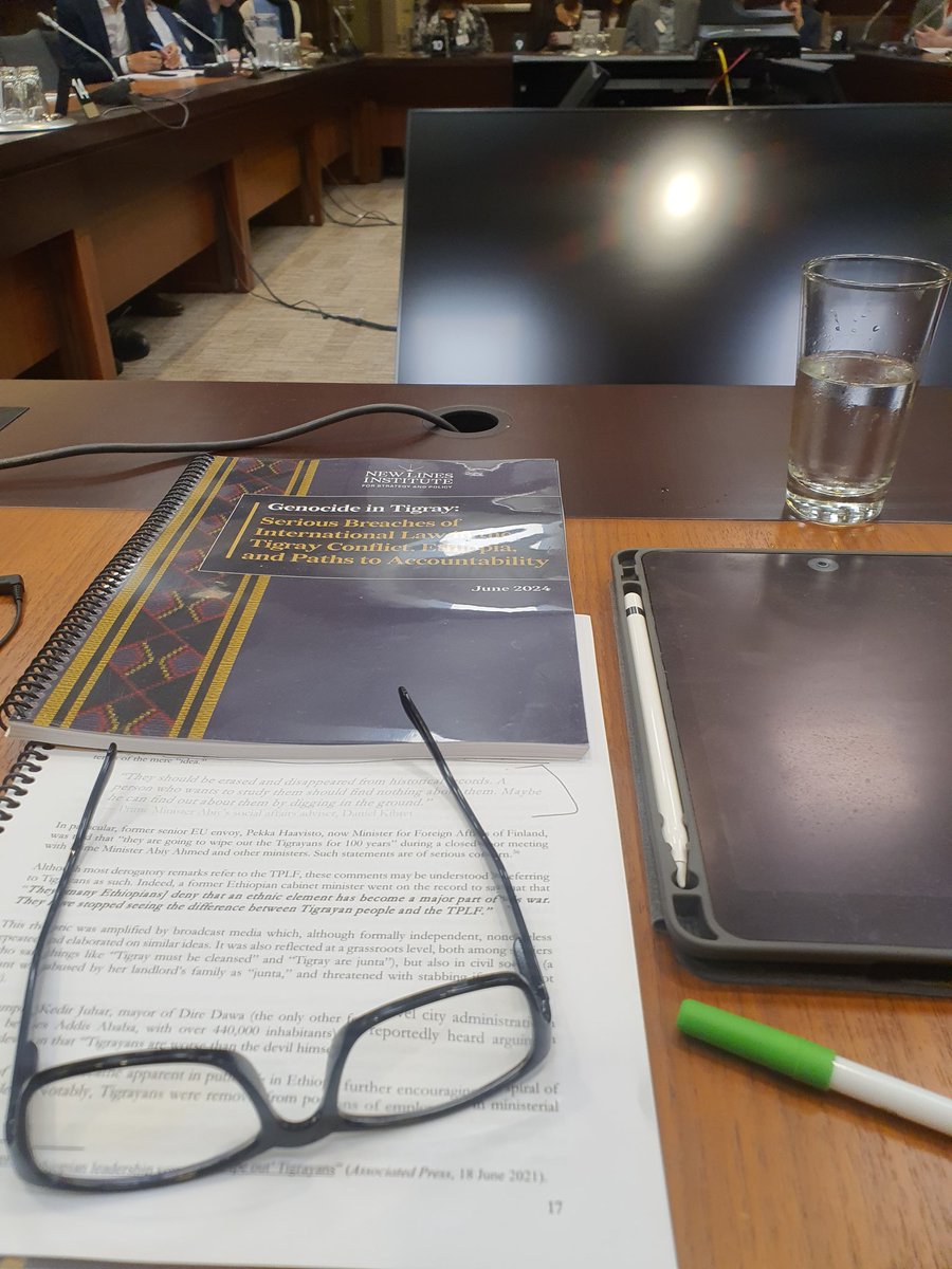 Delighted to present <a href="/NewlinesInst/">New Lines Institute</a> definitive report on breaches of the #Genocide Convention in #TigrayWar, and paths to accountability to the Canadian Parliament. See full report here:
1/2
newlinesinstitute.org/rules-based-in…