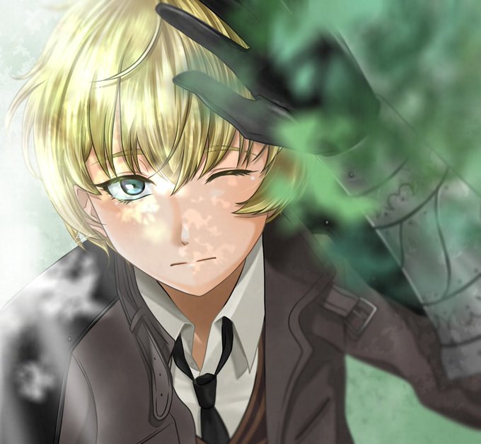 「blonde hair necktie」 illustration images(Latest)