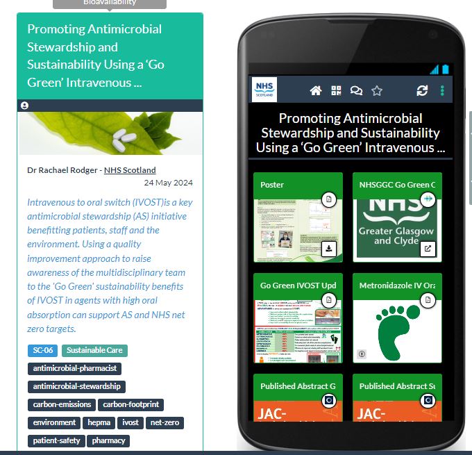 Delighted to share our #GoGreen #IVOST #QI <a href="/NHSScotEvents/">Events Team</a> 2024 promoting improved #AMS &amp; 🌍 👣 #sustainability &amp; workforce efficiency 👇
api.ltb.io/show/ACBOP

#AntibioticGuardian
<a href="/NHSGGCPharmacy/">NHSGGC - Pharmacy Services</a> <a href="/NHSGGC/">NHS Greater Glasgow and Clyde</a> <a href="/GGCREALMED/">NHSGGC - Realistic Medicine</a> <a href="/SAPGAbx/">SAPG</a> <a href="/SusHealthcare/">Centre for Sustainable Healthcare</a> <a href="/PharmDeclares/">PharmacyDeclares!</a> <a href="/NHSGGCCQIN/">NHSGGC Clinical Quality Improvement Network</a>