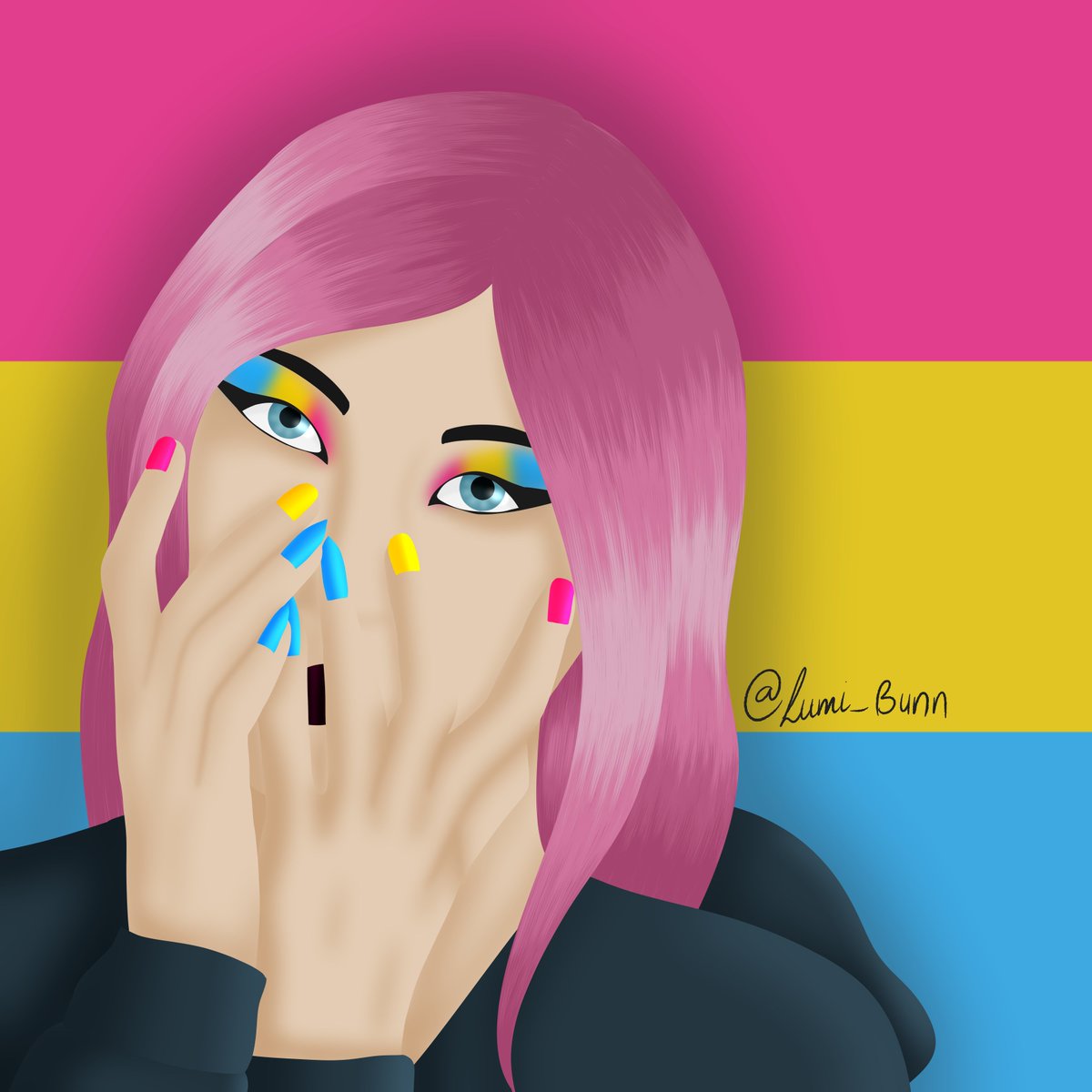 Lumi_Bunn's tweet photo. Day 14 of drawing Susie until DBD makes Chaos Shuffle permanent.
As a Pansexual myself, I was excited to get to this one. I couldn't sleep and worked on this instead. I love you all <3
#Pride #LGBTQPrideMonth #DBD #BHVR #LegionDBD #digitalart https://t.co/ACkb8IxQLG
