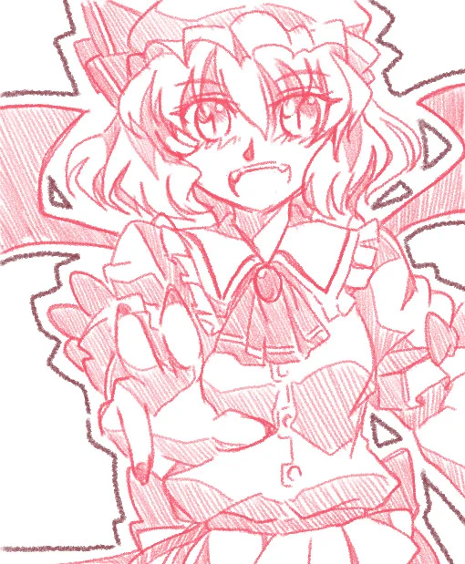 #リドローOKラクガキレミリア・スカーレットさん久しぶりに描きましたね  
