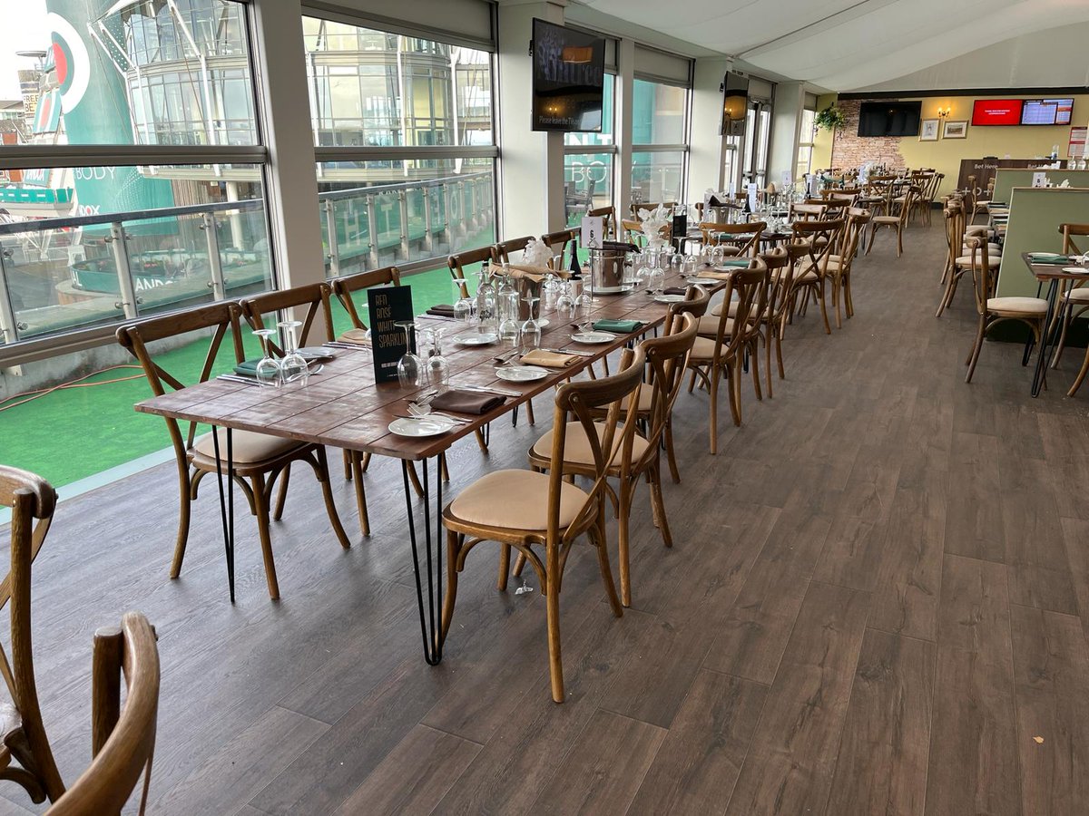 spaceworksuk's tweet image. Stylish cross back chairs at Aintree Grand National 2024!

#rental #uk #spaceworks #events
