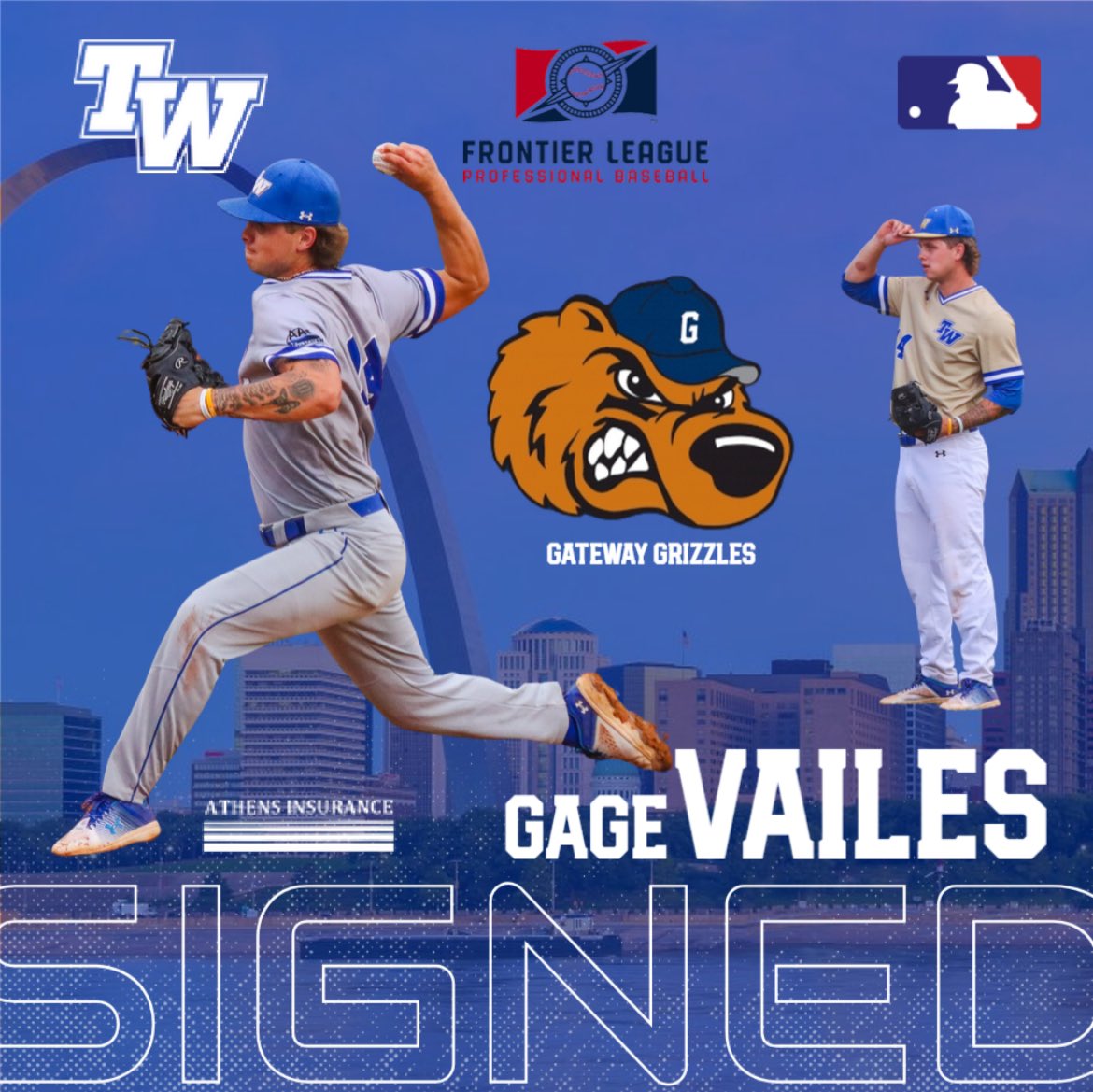 Congratulations to Gage Vailes on signing a professional contract in the <a href="/FLProBaseball/">Frontier League</a> with the <a href="/GatewayGrizzlie/">Gateway Grizzlies</a>! <a href="/GHCBaseball/">GHC Baseball</a> <a href="/TNWesleyan/">Tennessee Wesleyan</a> <a href="/NAIABall/">NAIA Ball</a>
