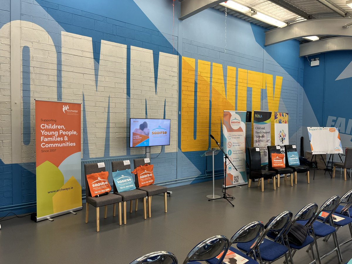 Archways18's tweet photo. At the Research & DV Service Launch by @daithideroiste
at Saoirse Domestic Violence Services. Big turnout and great work happening here. Excellent report by Archways team members Sean McDonnell & Karen Costello. Thanks all who engaged with the research #unveilingtheshadows https://t.co/izcOHACYW8