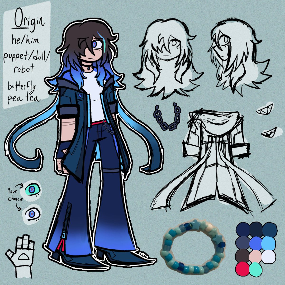 nightowl33art's tweet image. Also here is me. I&apos;m Origin/Ori and I&apos;m a puppet/robot doll thing. I do not have an appearance so I made one based off basic traits, and a few HSR characters I like, to represent myself.

#art #didsystem #didosdd #alterart #didalter #dissociatwt #DID #pluralgang #systwt