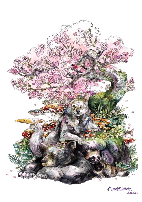 「petals tree」 illustration images(Latest)