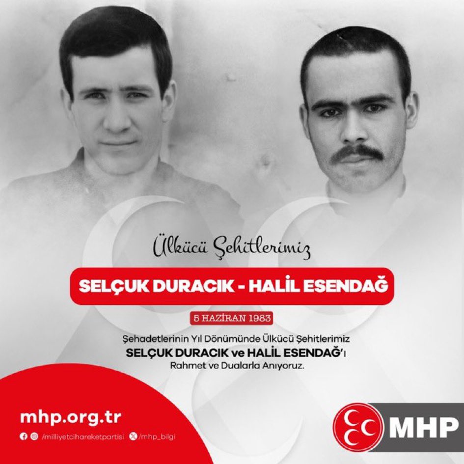 ifarukaksu's tweet photo. Şehadetlerinin Yıl Dönümünde Ülkücü Şehitlerimiz Selçuk DURACIK ve Halil ESENDAĞ'ı Rahmet ve Dualarla Anıyoruz. https://t.co/5kqEJCYGby