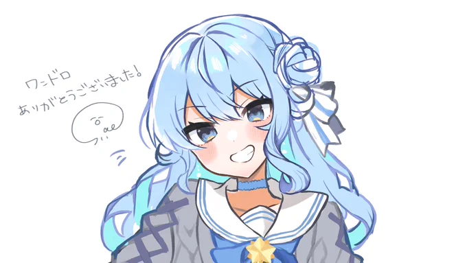 \\かんせい//1時間(+10分)ですいせい先輩描かせていただきました~!キョウモカワイー!(この衣装とくに好きです) 