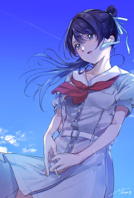 暑くなってきましたね #蓮ノ空美術部 
