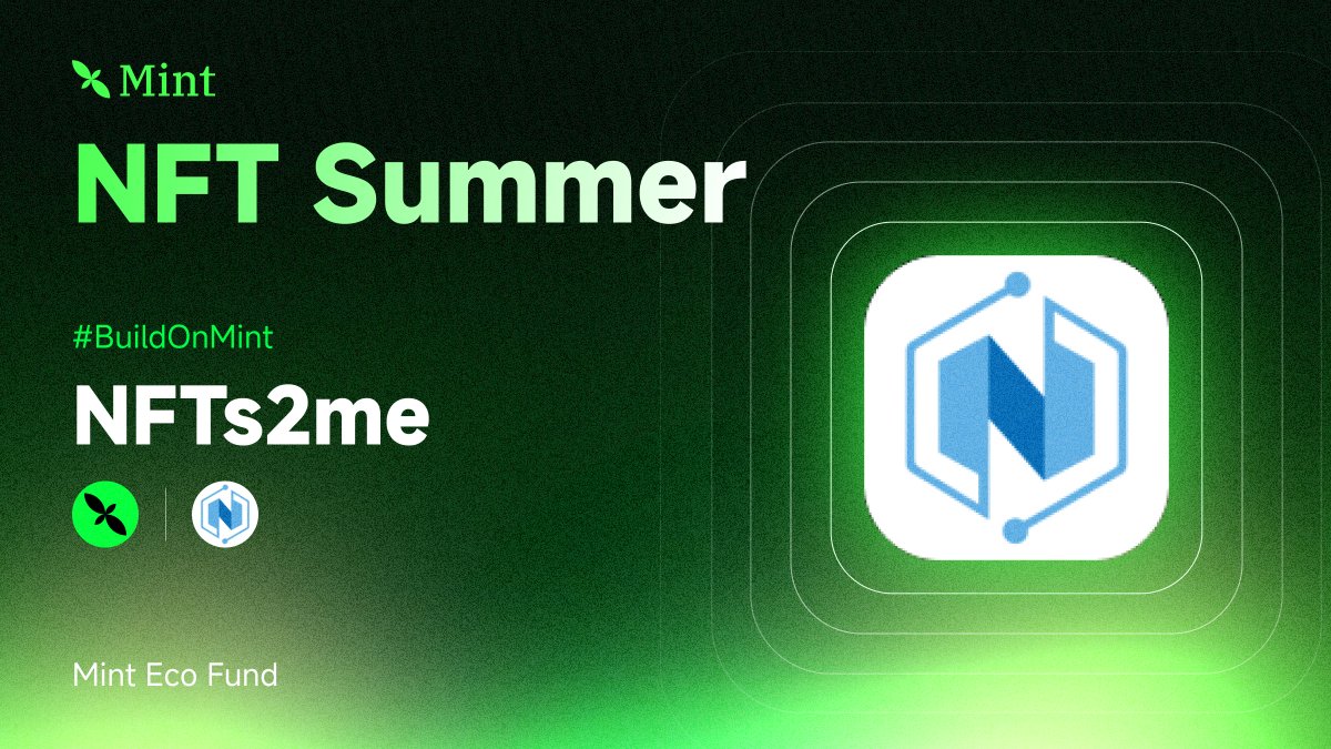 NFTs2Me's tweet image. 🟢 @NFTs2Me is building with @Mint_Blockchain this NFT Summer 🟢

Let’s create something amazing together.

#NFTSummer #BuildOnMint #NFTs2Me🍀