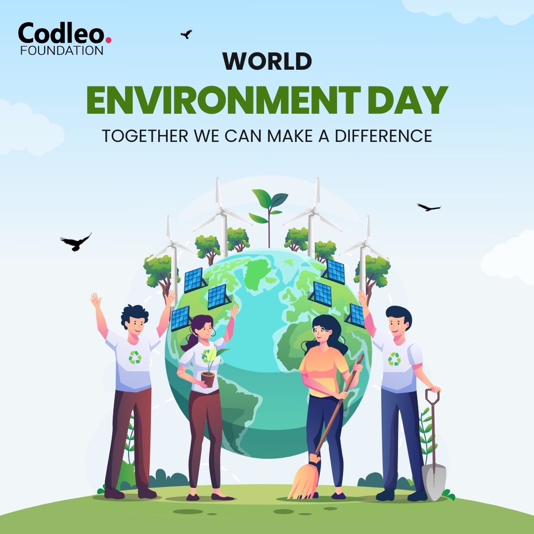 CodleoF's tweet photo. Happy World Environment Day! Let's unite for a greener, cleaner tomorrow. Join the movement, take action, and inspire others to make a difference. 

#WorldEnvironmentDay #WorldEnvironmentDay2024 #environment #environmentalawareness #environmentallyfriendly #codleofoundation https://t.co/XEV5Lh8Hlk