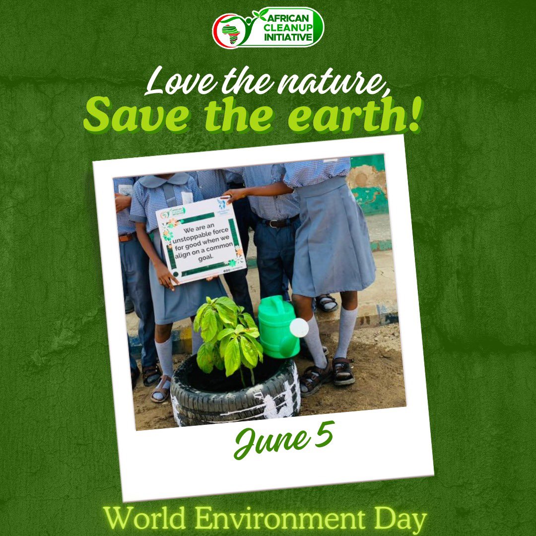 🌍 Happy World Environment Day! Let's join hands to make our planet cleaner and greener. Every small action counts—pick up a piece of litter, plant a tree, and spread awareness.