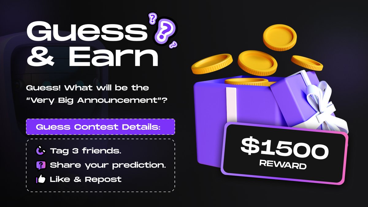 Hey everyone! Are you ready for a thrilling reveal? 🤩 We, #HyperGPT, have a "Very Big Announcement" coming your way! 🌟 But here's the twist – we want YOU to guess what it is! 🤔💭

🎁 Guess Contest Details: 
1️⃣ Tag 3 friends. 
2️⃣ Share your prediction. 
3️⃣ Like &amp; Repost this