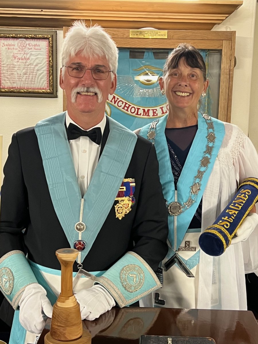 There's no argument over who's the Master in the Harness household – because Dave and his wife Vee both have the title! 🔨

Dave's in the chair of Brigg-based Ancholme Lodge, and Vee in that of Lodge St Agnes, part of the <a href="/OrderWomen/">Order of Women Freemasons</a> 🤝

<a href="/lincsmasonic/">Lincs Freemasons</a> 
#Freemasons