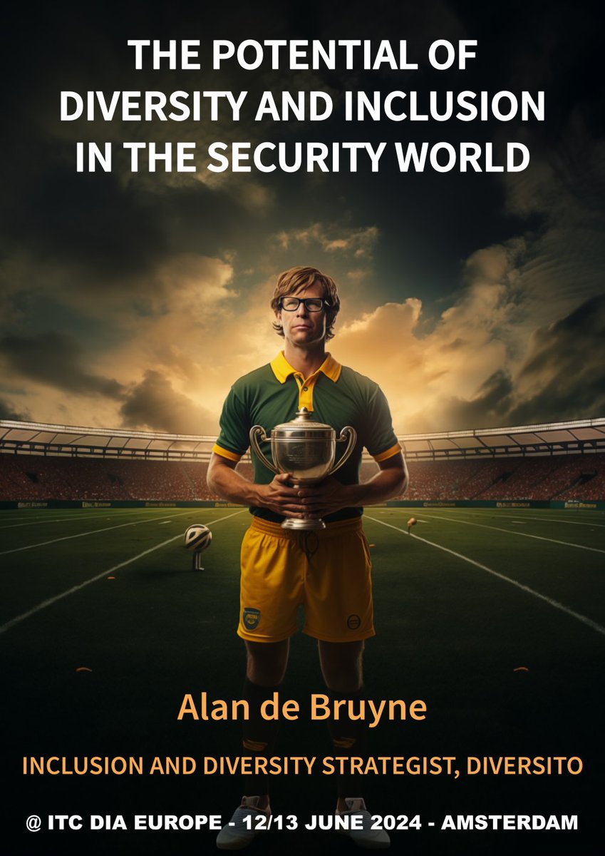 We’re very excited that Alan de Bruyne, Accomplished Senior Diversity and Inclusion Consultant at Diversito (and AI-generated Invictus rugby player), will take the stage at ITC DIA Europe Amsterdam 2024.

itcdiaeurope.com/event/amsterda…

#insurtech #insurance #innovation #ITCDIAAMS
