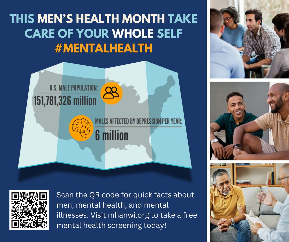 This Men's Health Month, we encourage you to take care of your whole self. 💚 

#menshealthmonth #menshealth #menshealthawareness #mentalhealth #men #menshealthmatters #menswellness