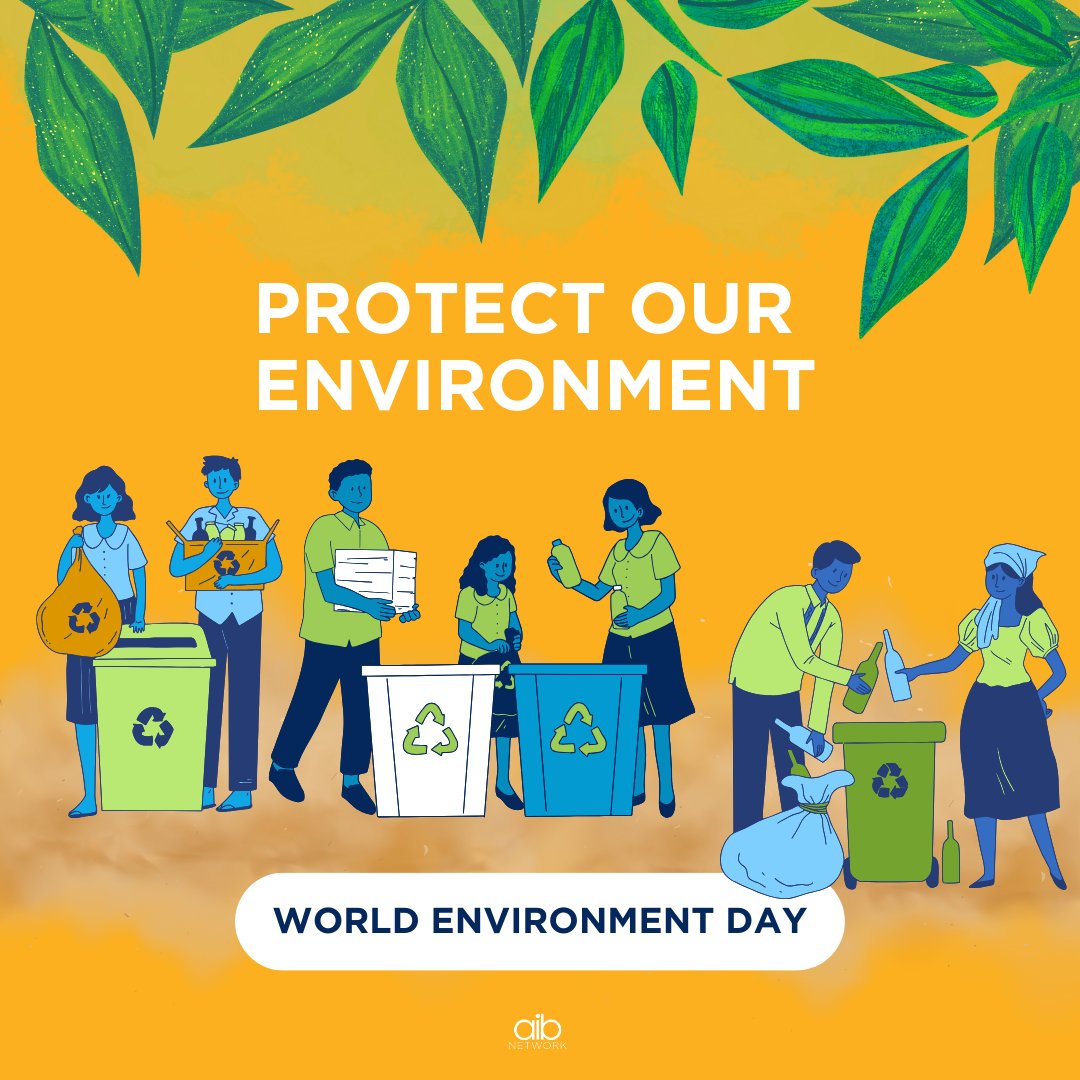 Happy World Environment Day! 🌍 Share in the comments what you can do differently to help the environment. 💚 #WorldEnvironmentDay #AIBNetwork #Sustainability #EarthDayEveryDay #EcoFriendly #GreenLiving #AIBNetwork #WatchAIBtv #MindBodySpirit