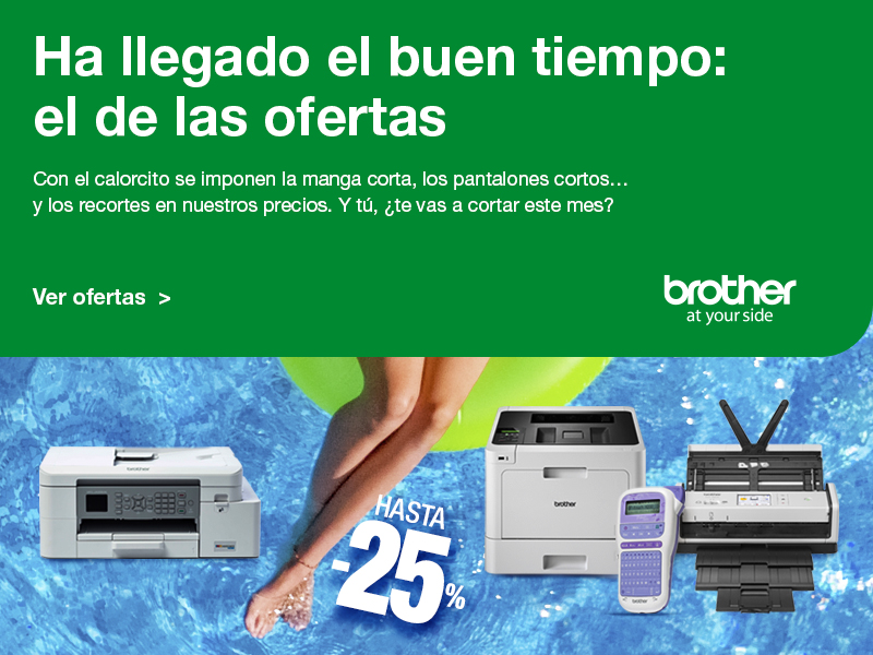 ¡El buen tiempo trae las mejores ofertas! 🌞💥 Disfruta de hasta un 25% de descuento en productos Brother. Desde impresoras hasta escáneres, todo para mejorar tu oficina o estudio. ¡Es el momento de renovar! 🖨️📦  #Brother 

Link: i.mtr.cool/hdwdimikkl