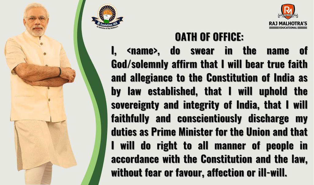 Rajmalhotrachd's tweet image. 🚨 #UPSC #CivilServices Aspirants, this is an important read that covers the #oath of office and secrecy administered  to the #PrimeMinister of #India 🇮🇳 @PMOIndia #Schedule3 and its significance in the Indian #Parliamentary system. 

This 🧵 is an invaluable resource for both
