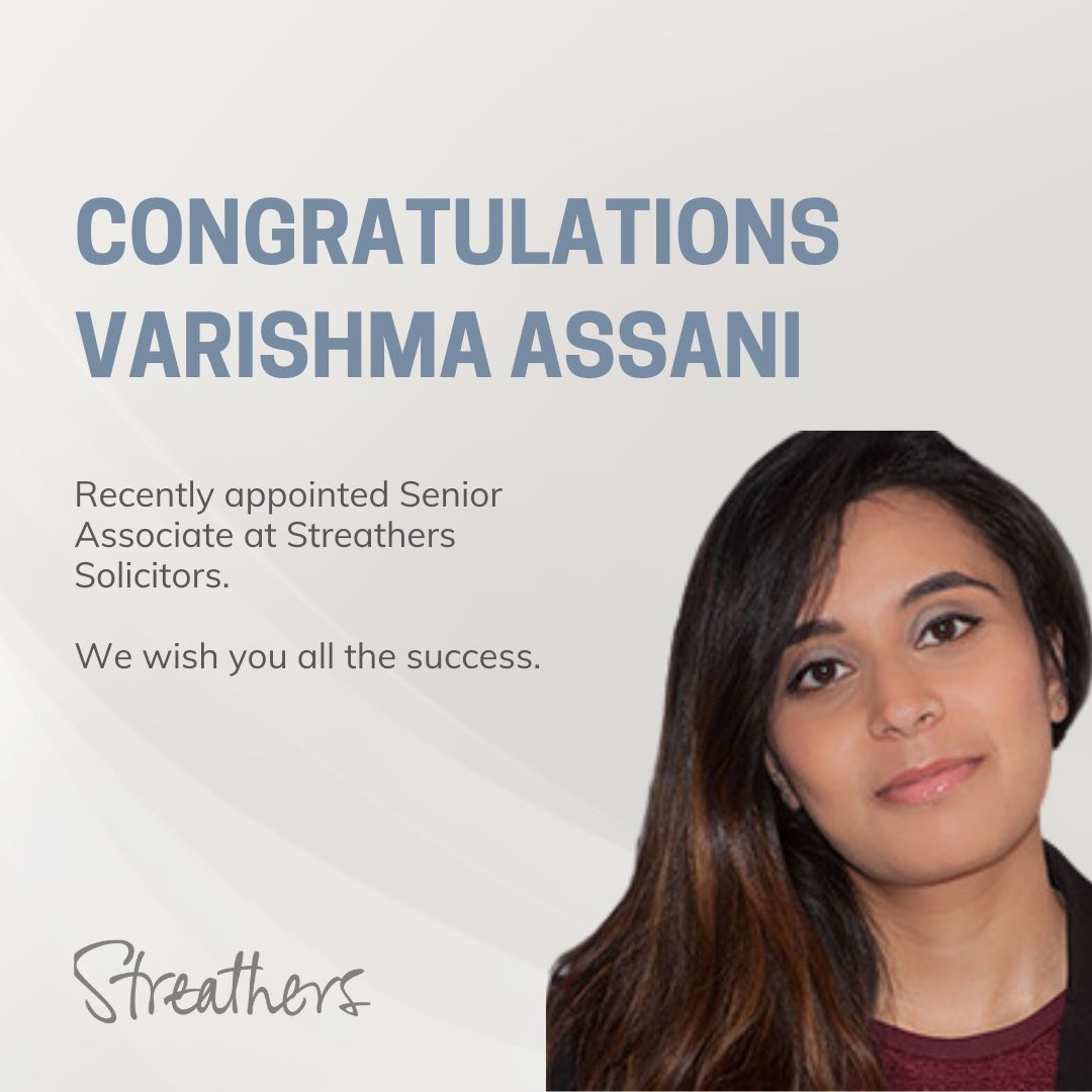 Congratulations to Varishma Assani on her recent promotion to Senior Associate in the corporate and commercial department at our Hampstead office. A well-deserved step forward  for Varishma and a testament to her continued hard work. 

#promotion #seniorassociate #corporate