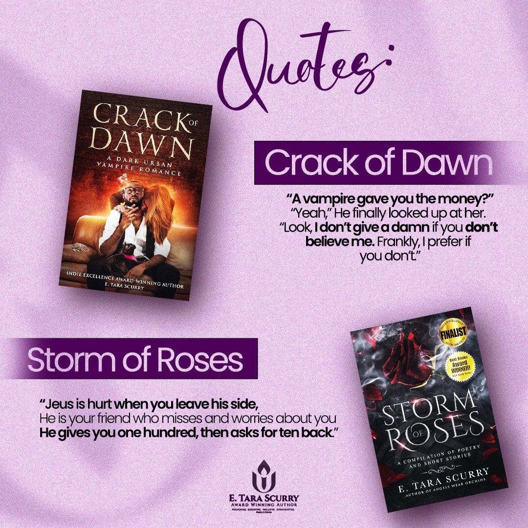 My books are out now and ready to take you on a wild ride! From poetry collections to epic fantasy, there's something for everyone.  ➡️ etarascurry.com/books/

What will you discover?

#IntriguingReads #DiverseCharacters #UnforgettableStories #FindYourNextAdventure