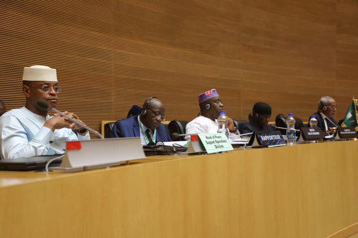 AUC_PAPS's tweet photo. Currently underway:  The Sixteenth Ordinary Meeting of the Specialized Technical Committee on Defence, Safety and Security, where African Ministers of Defense, Safety and Security convene, joined by High Official Representatives from #RECs/#RMs. #STCDSS https://t.co/BbBrdbpgxz