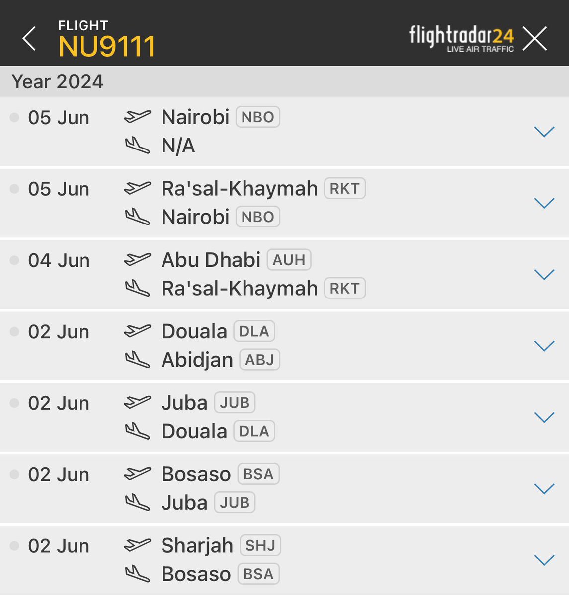 AliYahyaSDN's tweet photo. اقلعت طائرة الشحن اليوشن-76 EX-76019 من نيروبي صباح اليوم و قامت باغلاق أجهزه المتابعه و اخفت مسارها بعد دخول الاجواء الكونغولية.
الواضح الامارات بدات الجسر الجوي مجددا بعد توقف عدة ايام.
#السودان
#EX76019 https://t.co/igG75yPjt4
