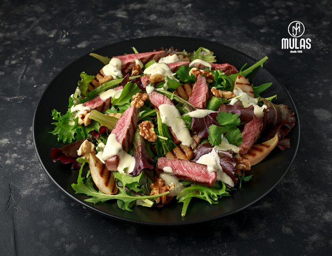 Carnicasmulas's tweet image. #Ensalada de filete de #ternera la Valmuza... un plato sofisticado, fresco (y fácil) 👌😋 bit.ly/2V754ZQ