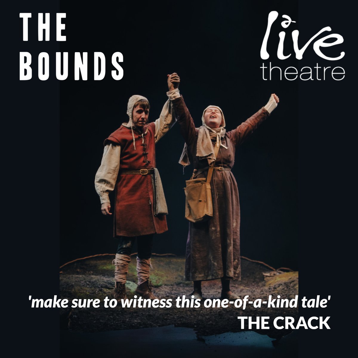 LiveTheatre's tweet photo. We are down to the final 6 performances of #TheBounds here in Newcastle before it heads to London and the great reviews are still rolling in!
@the_Crack say 'The Bounds will be at Live Theatre until the 8th June, so do make sure to witness this one-of-a-kind tale for yourself.'
Read it in full at https://t.co/iftNUWACiS and then snap up your tickets asap at https://t.co/phoCUvr0yk