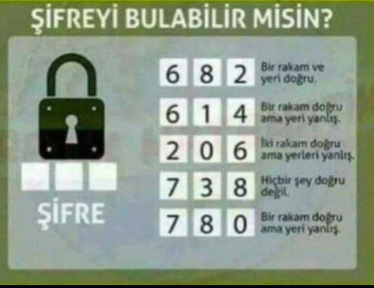 20 üniversitede 5000 öğrenci arasında yapılan testte en çok yanlış cevap verilen soru olmuş. Sizce şifre nedir?