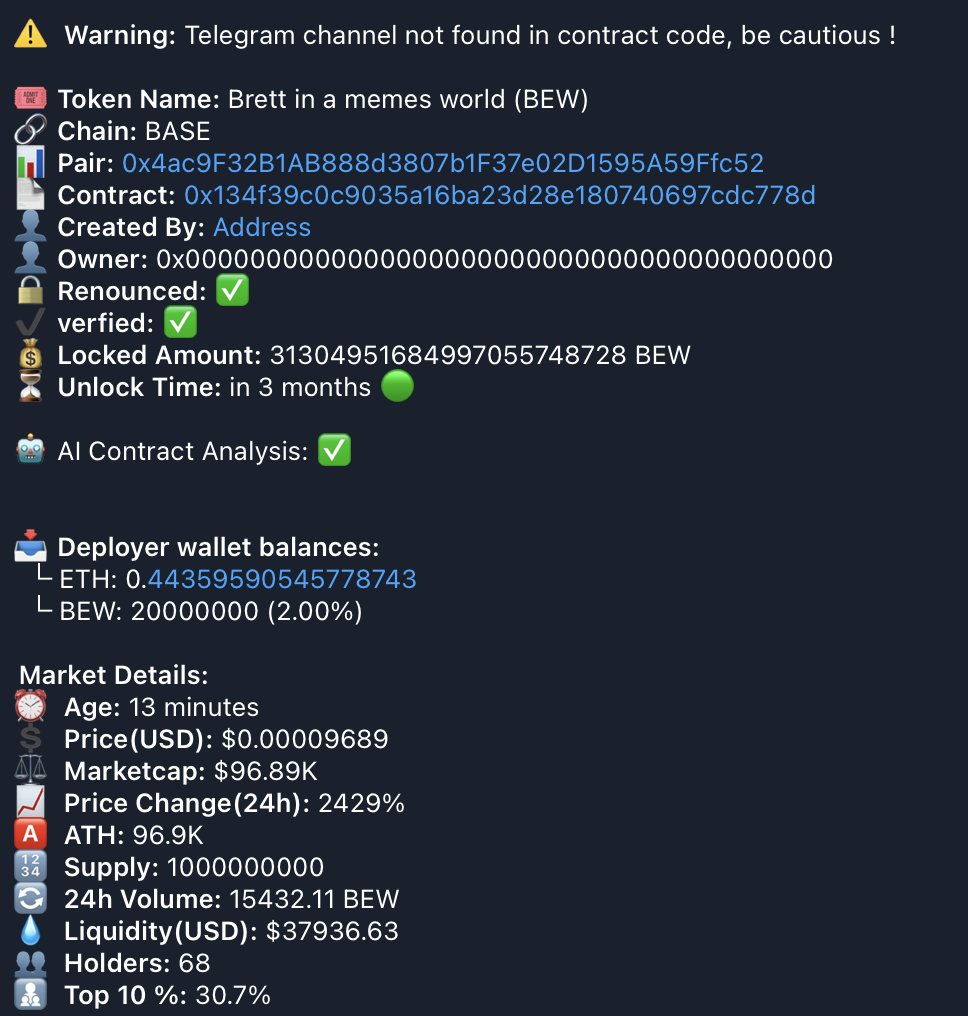 locker_base's tweet photo. GM GUYS ! ☀️

As always here are yesterday's best calls 🚀
With base locker all depends on you we provide you with the best tokens and now it's up to you 😃

#baseseason #eth #LOCK https://t.co/qeCUPYSM2B