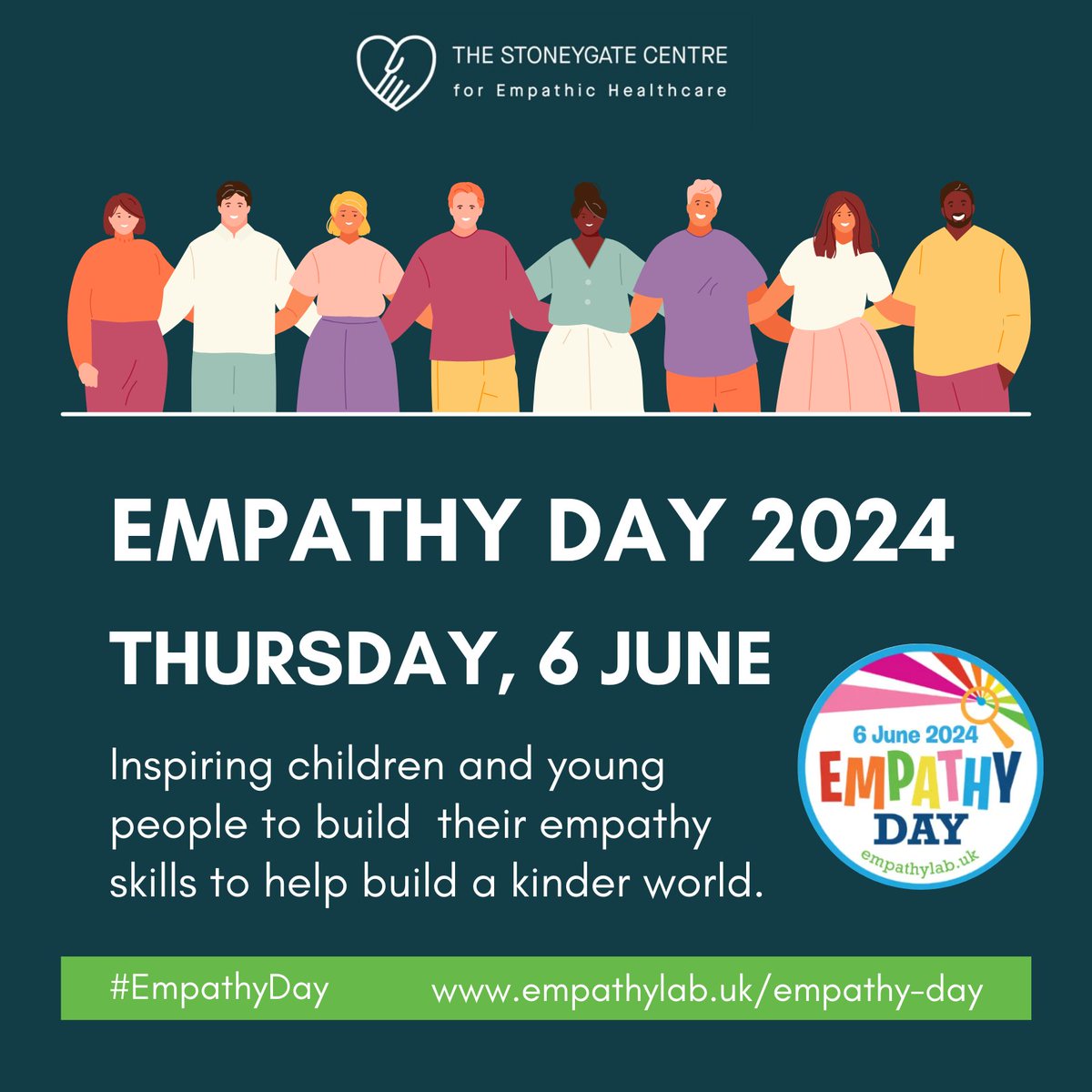 Empathy_Centre's tweet photo. Today is Empathy Day 2024 🙌

This event is designed to inspire children &amp; young people to build their empathy skills so they can help build a kinder world.

🔗 Learn more: https://t.co/awmCqUBHk9

#empathy #empathyday #empathyday2024 @EmpathyLabUK @JeremyHowick @uniofleicester https://t.co/Ui5j3sSIEY