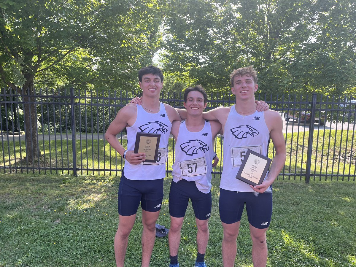 SJP_Track's tweet photo. SJP earns 2nd in the @MSTCA1 North Decathlon, in a close battle with @BurlyTF_XC who, won the competition by 10 points. Lincoln Massaro earns 2nd individually, and Kabel 6th, Emerson 11th. 

B Team was McManmon (20th), Stroope (21st), and Brown (55th)

https://t.co/orruaVq7aA https://t.co/Q8K8sOy6wZ