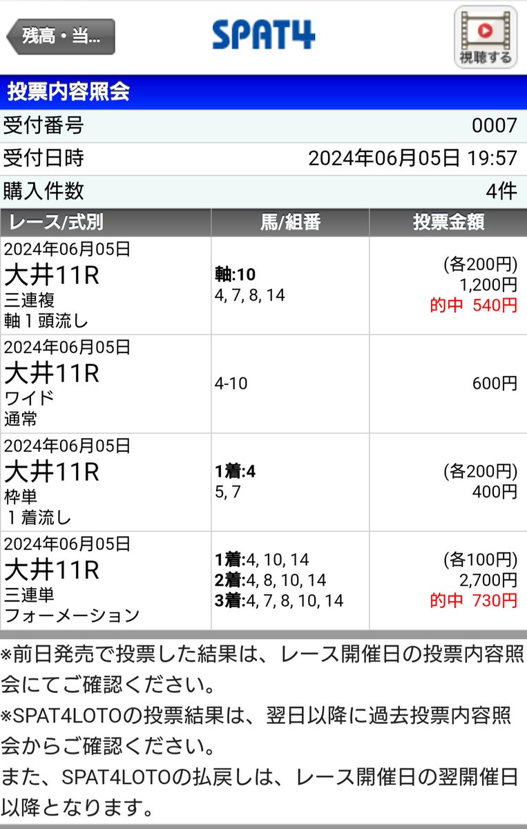 Dateno_Shogun's tweet photo. #東京ダービー
激安の殿堂
(枠単は保険)

ラムジェットの“死んだふり”
強かったねぇ

掲示板の番号は全部入ってるのになぁ

シンメデージー。あんたは間違いなく地方競馬3歳を引っ張っていける。

赤字だけど、観てて熱くなれた！ https://t.co/gXC7poWuuq