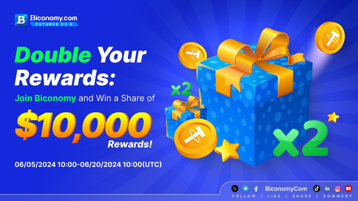 BiconomyCom's tweet photo. 💎 Double Your Rewards: Join #Biconomy and Win a Share of $10,000! 🔥

Biconomy is excited to announce a $10,000 prize pool for new & current members! Earn rewards by registering, trading, depositing, or inviting friends.🚀

Time: 06/05/2024 10:00 - 06/20/2024 10:00 (UTC)

💎Activity 1: New Users Exclusive, $5,000 Prize Pool🔥

1. Register & Trade/Deposit, Win a Share of $4,000
-New users get $5 each, fcfs.
-Terms: >$50 deposit in BTC, ETH, USDT, or USDC.

2. Lucky Reward: $1,000
-New users with $50 fiat trading volume can win an additional $5.

💎Activity 2: Invite New Users and Win a Share of $5,000🔥

1. Invite Friends and Earn $5 Each
-Invitees must complete KYC Lv.2 and deposit at least $50 in BTC, ETH, USDT, or USDC.

2. Invite >5 Users and Share $500
-Invite over 5 qualified users to share an extra $500.

Full details👉 https://t.co/a8HO4MjdnE

#BiconomyExchange #BIT #crypto #blockchain #cryptocurrency #bitcoin #altcoin #memecoin #cryptomarket #web3 #altcoins #memecoins #cryptoexchange #cryptocurrencies #airdrop #airdrops #giveaway #giveaways #cryptocommunity #invite #referral #referrals