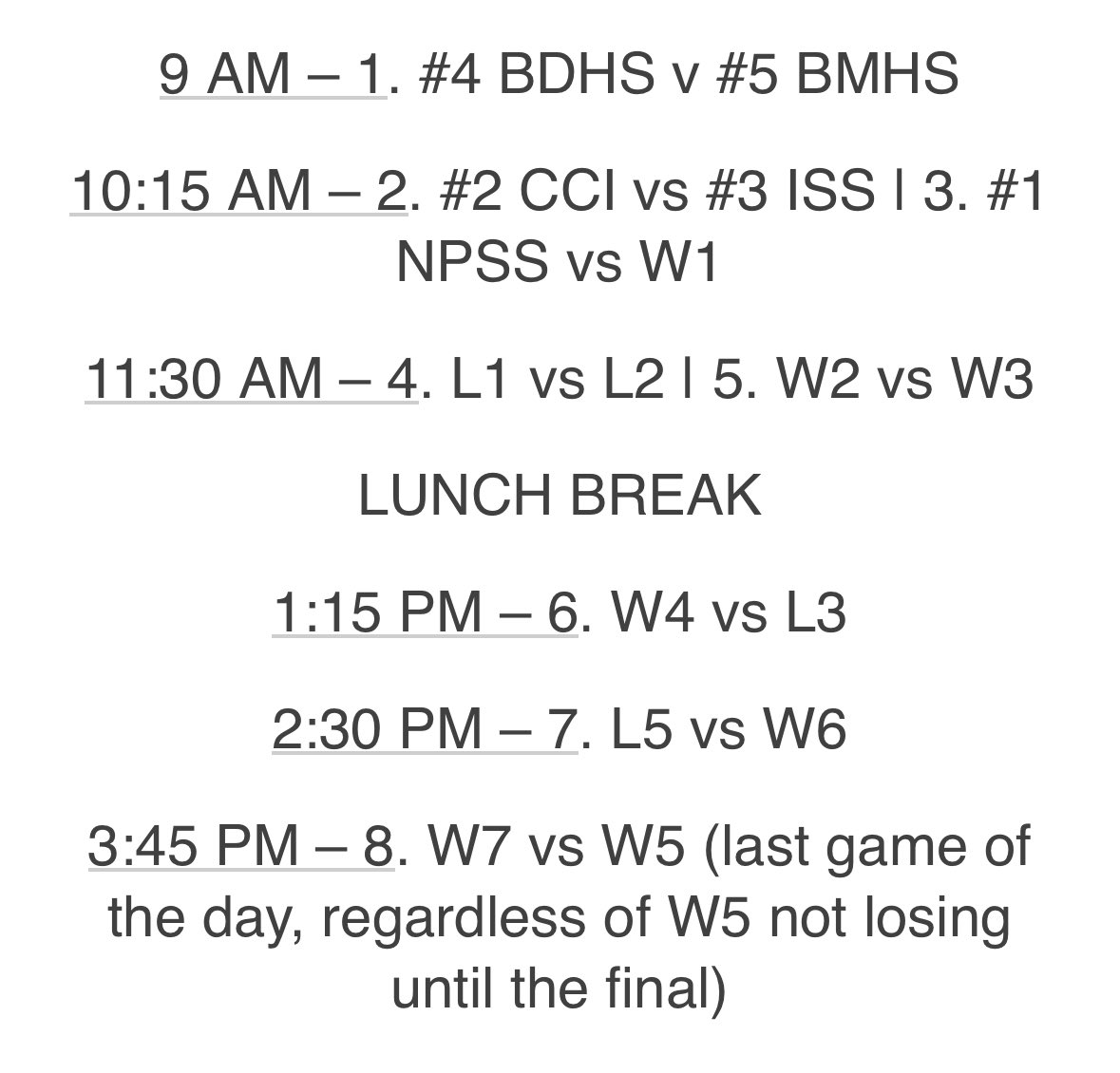#SCAASlate for Wednesday, June 5th!

Tier 2 Ultimate🥏:
Tier 2 Championship Tournament @ NPSS