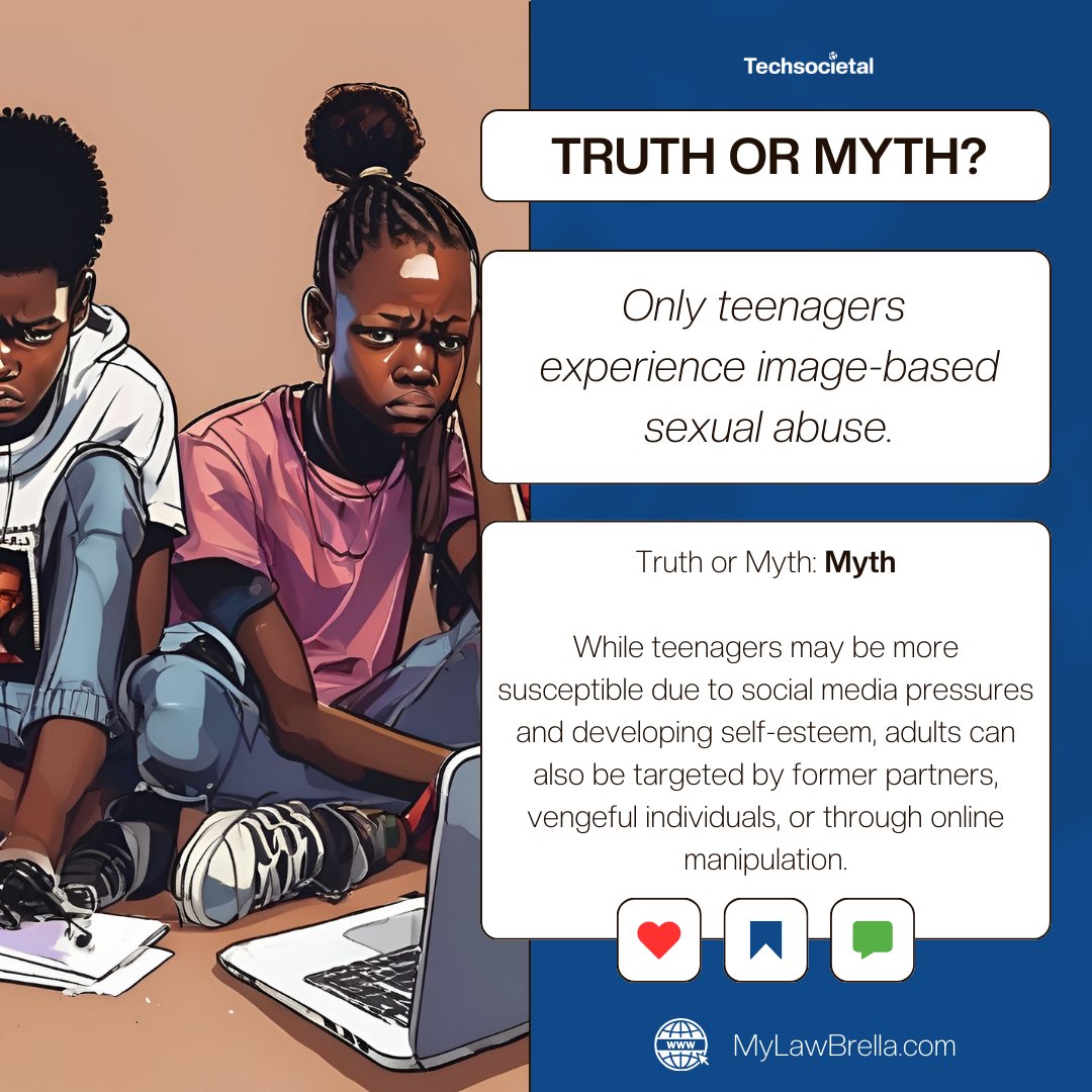 TechSocietal's tweet image. The violation of privacy and the emotional distress it causes can impact people regardless of age, gender, or background.

Follow our #BreakTheSilence campaign for more! 
⚖️ MyLawBrella.com
📖 techsocietal.org/crush-ibsa

#CrushIBSA
#TechSocietal