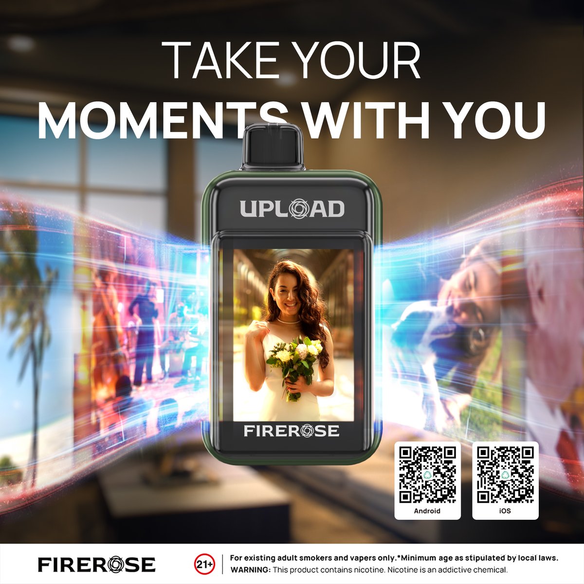 📷Upload Picture, Upload Moments, Upload Happiness.
.
📷Main Features:
-Replaceable screen
-App control
-Dual mesh coil
-Vibration indication
-Up to 25000 puffs
.
More details:
firerosetech.com/products/uploa…
.
#fireroseupload #firerose #firerosetech #vape