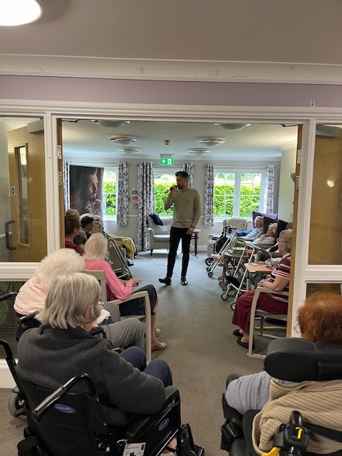 LimegroveCareAH's tweet photo. #entertainment with @danbrewerton always a pleasure to have him #perform for our residents. #carehome #easthorsley @AnchorLaterLife https://t.co/PBYGPsTEFR