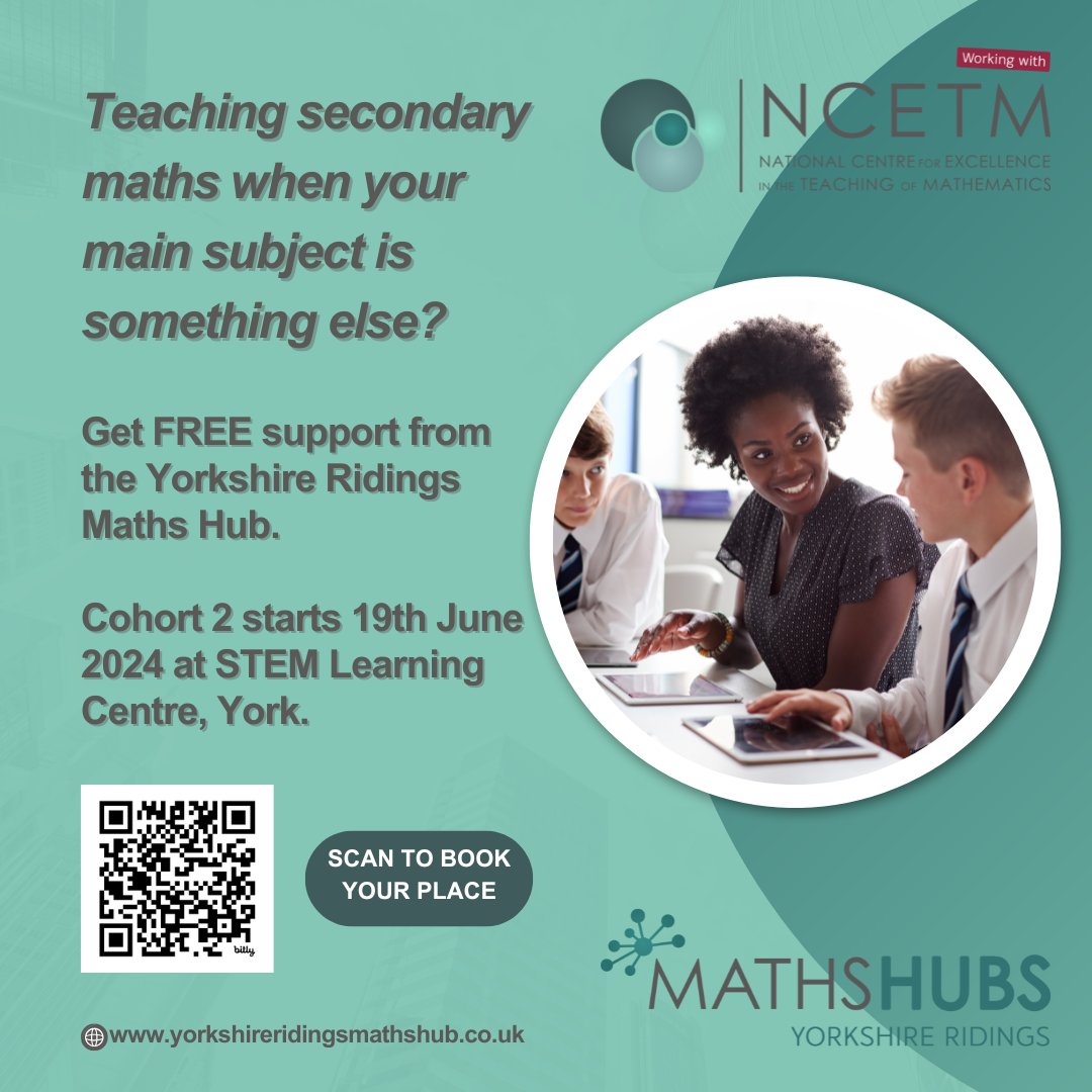 YRMathshub's tweet photo. Meet Michael Anderson! Work Group Lead for our Secondary SKTM for Non-Specialist teacher's programme.

With the shortage of maths teachers, many schools have teachers who are teaching maths as their 2nd subject or HLTAs teaching maths. 

Michael's Work Group is perfect for this! https://t.co/LFAjX9KQHS
